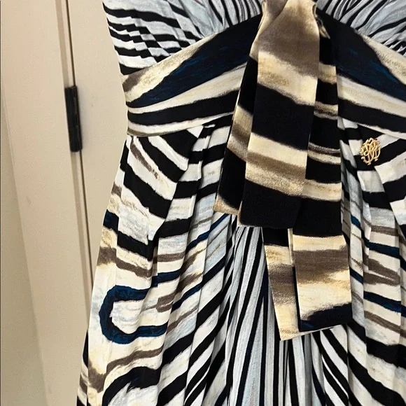 Roberto Cavalli Black and White Asymmetrical Dress Roberto Cavalli Black and White Asymmetrical Dress